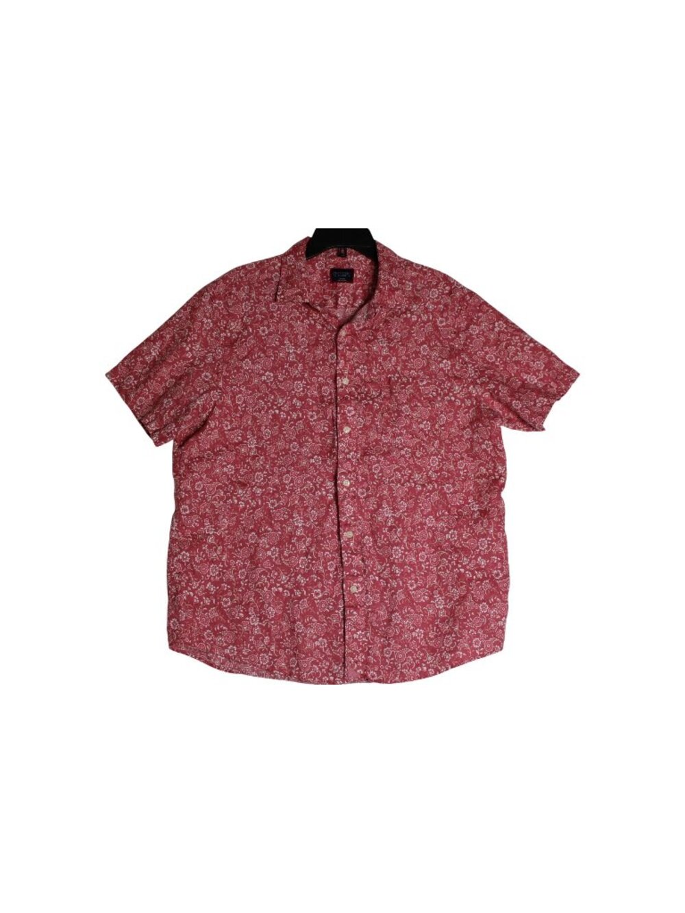 UNTUCKit Floral Short Sleeve Button Down Linen Shirt Men's XL